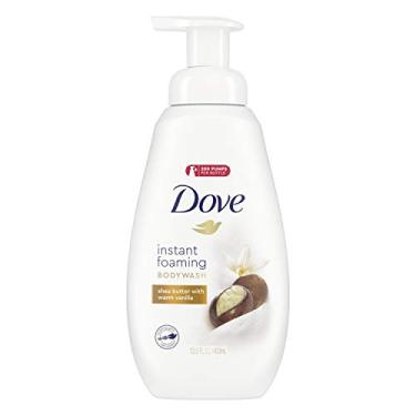 Imagem de Dove Sabonete corporal de espuma instantânea com tecnologia NutriumMoisture Manteiga de karité com baunilha quente lava efetivamente as bactérias enquanto nutre sua pele, 400 ml