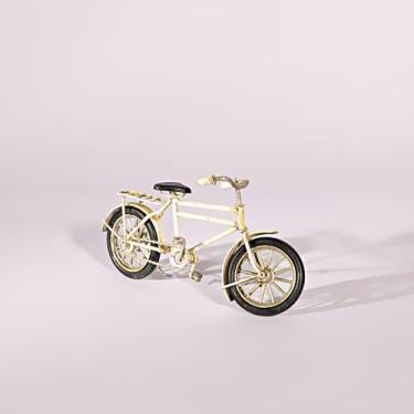Imagem de Miniatura Decorativa de Bicicleta em Metal Branco 16 x 9,5 x 5 cm – Peça para Decoração de Quarto Infantil ou Decoração Lúdica