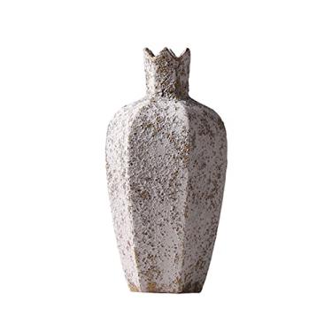 Imagem de Yalych Vaso decoração escritório vaso de cerâmica novo chinês retro simples decoração modelo quarto hotel estudo sala de estar varanda flor decoração decoração de casa (tamanho: grande)
