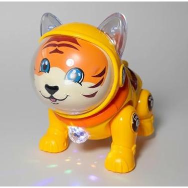 Imagem de Brinquedo Interativo Infantil Tigre ou Gato com Luz, Som, Movimento e Vapor nas Costas – Anda Sozinho e Super Divertido (Tigre)