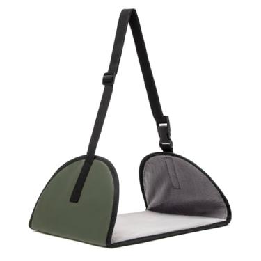 Imagem de Ysyqkn Apoio para Os Pés em Viagens de Avião, Rede para Os Pés com Alça Ajustável, Portátil, Apoio para Pernas E Pés para Uso em Aviões, em Casa Ou Na Mesa D, Verde