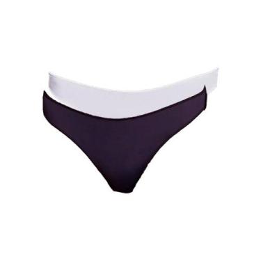 Imagem de Kit com 2 Calcinhas Fio Dental Hope 37840 Colorido, Preto, P