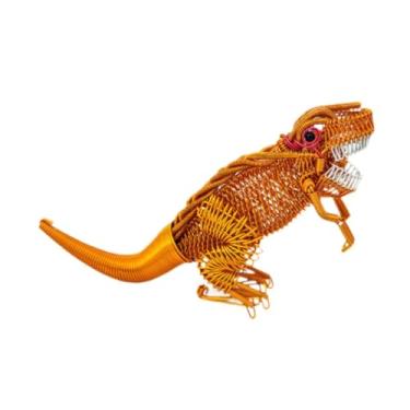 Imagem de Ｂｅｓｇａ Estátua de dinossauro estatueta, arame de alumínio Modelo de ornamento Dragão Figura Escultura Animal para lareiras Sala de estar do armário, Dourado