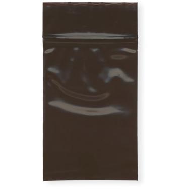 Imagem de Plymor 5 cm x 7,6 cm (pacote com 200), sacos plásticos reutilizáveis com zíper UV âmbar de 3 mm