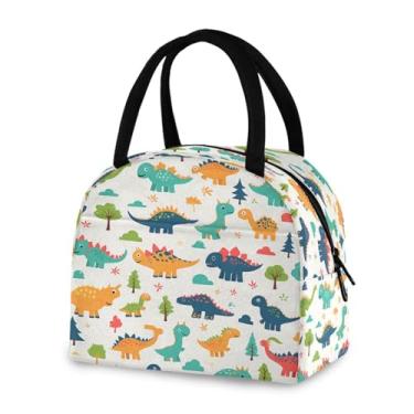 Imagem de Blueangle Lancheira isolada à prova de vazamento – Lancheira reutilizável com design fofo de dinossauros, recipiente compacto para alimentos para escritório, viagens e atividades ao ar livre (161)