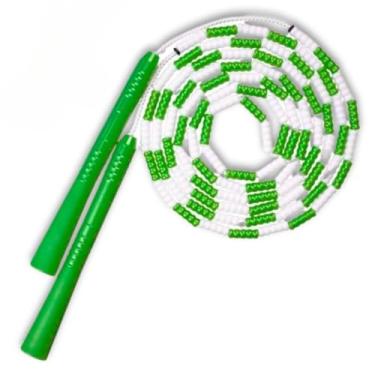 Imagem de Corda de Pular Multifuncional – Segmentada com Miçangas para Uso em Esportes e Recreação(Verde)