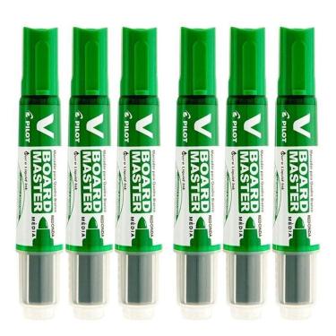 Imagem de Pincel Para Quadro Branco Recarregável Board Master Verde 6 Unidades - Pilot