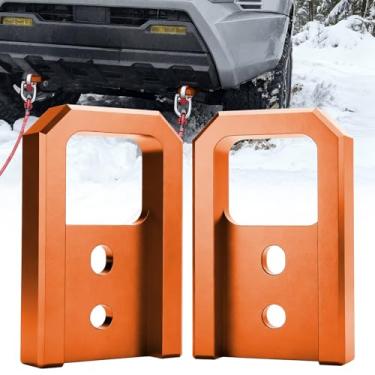 Imagem de NORTHYUN Gancho de reboque frontal laranja adequado para 2024-2026 Tacoma/2025-2026 4Runner/2024-2025 Land Cruiser, pontos de recuperação de alumínio T6061, 2 peças, acessórios de 4ª geração