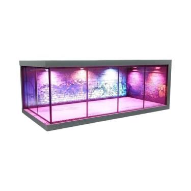 Imagem de Estojo De Exibição Em Escala 1/64 Com Iluminação LED Para Carros Em Mi