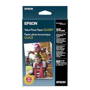 Imagem de Epson Papel fotográfico brilhante, 10 x 15 cm, 100 folhas (S400034)