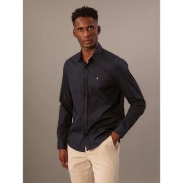 Imagem de Camisa Calvin Klein Regular Azul Marinho-Masculino