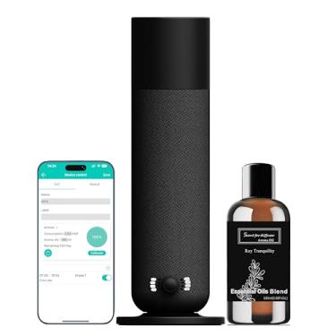 Imagem de Difusor inteligente sem água, máquina de ar para casa, difusor de aroma de aromaterapia com conjunto de óleos essenciais Roy Tranquility, cobre até 1000 metros quadrados, máquina de tecnologia