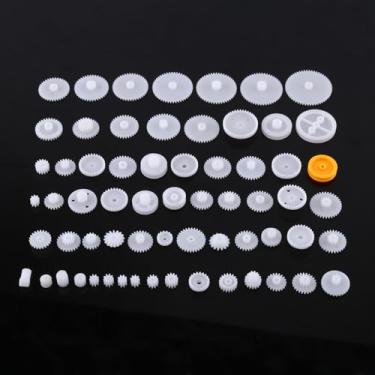 Imagem de Generic Peças de Brinquedo, Engrenagens de Plástico, Polia, Motor, Conjunto de Engrenagens, Modelo Diy, Produção de Tecnologia, Peças Pequenas, Fáceis de Usar para Robôs e Carros (64 tipos de kit de