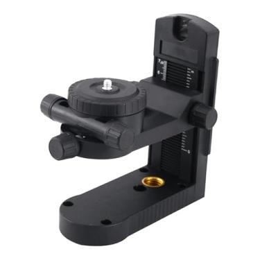 Imagem de Bothyi Suporte de níveis preto com ajuste de altura de 7 cm, adaptador de níveis, suporte profissional com ajuste fino de 360° e rotação em formato de L.