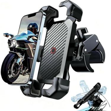 Imagem de Suporte Para Celular Para Motocicleta, à Prova de Choque e Resistente a Impactos, Compatível com Bicicletas Elétricas e Bicicletas, Adequado Para Smartphones de 4,7 a 7,2 Polegadas