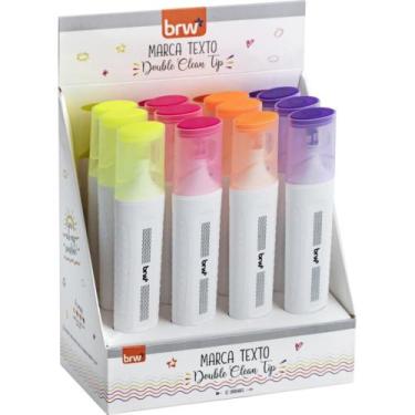 Imagem de Caneta Marca Texto Clean TIP Ponta Dupla Sortida (display com 12) - BR