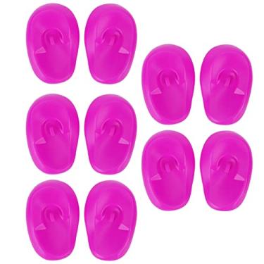 Imagem de Cuofyunl capa de orelha para tintura de cabelo, leve, profissional, silicone, protetores de ouvido para salão de beleza, casa, cabeleireiro, chuveiro, 10 peças