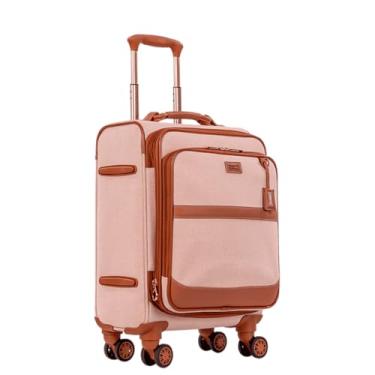 Imagem de Mala de Viagem de Bordo 10kg de Tecido, Expansível, Cadeado TSA para Viagens Internacionais, Rodas 360° – Sestini (Rose)