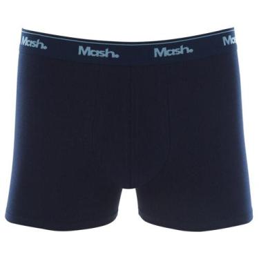 Imagem de Cueca Boxer Mash Masculina Cotton Algodão Elástico, Azul marinho, P