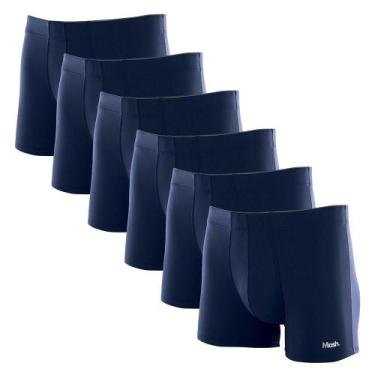 Imagem de Kit 6 Cuecas Boxer Mash Microfibra 170.30, Azul marinho, Gg