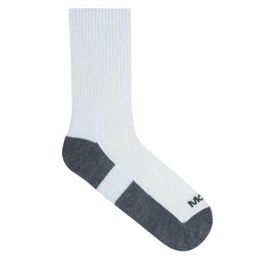 Imagem de Meia Cano Médio Esportiva Mash Masculina Algodão, Cinza mescla escuro