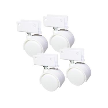Imagem de Rodizio Rodinha Rb 40 Branco Chapa U 15 Mm Sem Trava 4 Un - Bigfer, RB