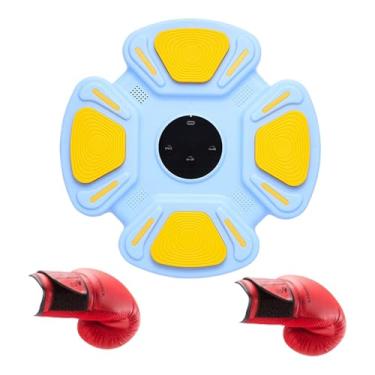 Imagem de Rrlihjgu Máquina de boxe musical - Alvo com equipamento de treino de parede leve, máquina de treino de música de boxe - para crianças, adultos, exercícios em casa, escritório, academia, reação fitness