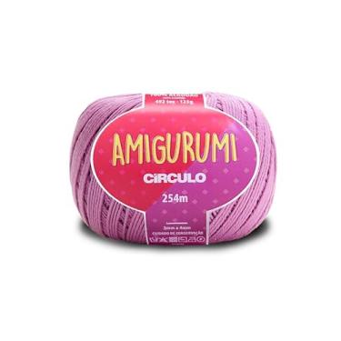 Imagem de Linha Fio Amigurumi Círculo 125g 254m 100 Algodão Mercerizado Crochê Tricô Artesanato Colorido (6161 - VIOLETA)