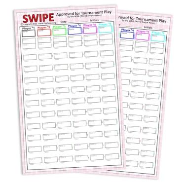 Imagem de 3Z Living Swipe Scorepads - 2 Official 25-Page Scorepads = 50 Score Sheets, Same as The Scorepad That Comes with Swipe Card Game Box