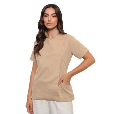 Imagem de Dolma Feminina Elen em Sarja com elastano Bege - gardenia jalecos, M