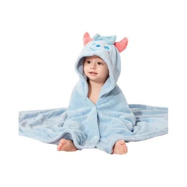 Imagem de Toalha De Banho Infantil Com Capuz De Animal De Desenho Animado, Robe 