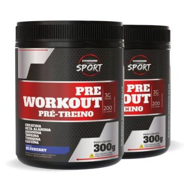 Imagem de Kit 2 Pré Treino com Creatina Beta Alanina Arginina Taurina Tirosina e