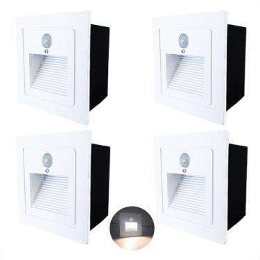 Imagem de 4 balizador Com Sensor De Presença Embutido Parede Led Lup73 - Acende 