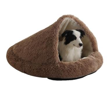 Imagem de Cama tranquilizante para cães echada, cama para gatos, cama grande, capa removível e lavável(Khaki,49")