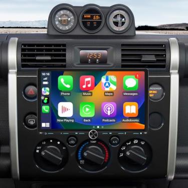 Imagem de Rádio estéreo automotivo de 8 núcleos para Toyota FJ Cruiser 2006-2020, Android 14, tela sensível ao toque de 10,1 polegadas, sem fio, CarPlay e Android, suporte automático, navegação GPS, Bluetooth