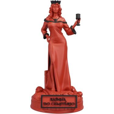 Imagem de Estátua Pombagira Rainha do Cemitério Imagem Umbanda Candomblé (Cor Sanguis Obscurus)