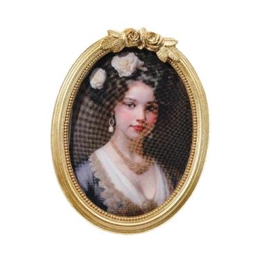 Imagem de WeiLaiKeQi Porta-retratos vintage em resina, leve, para pendurar na parede ou, ideal para decorar corredores e quartos, 8inch