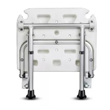 Imagem de Banco Articulado Para Banho Assento Dobrável Altura Regulável Parede Box 120kg