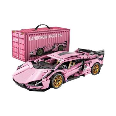 Imagem de Blocos De Montar De Veículo Super Rosa Para Crianças, Brinquedos De Ca