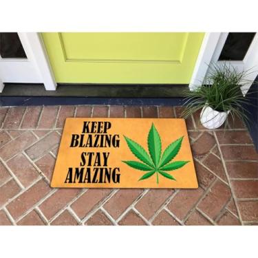 Imagem de Capacho engraçado de boas-vindas, decoração de casa, tapetes para entrada interior antiderrapante borracha traseira 76 x 45 cm tapetes de varanda frontal para aquecimento da casa (mantenha o brilho e