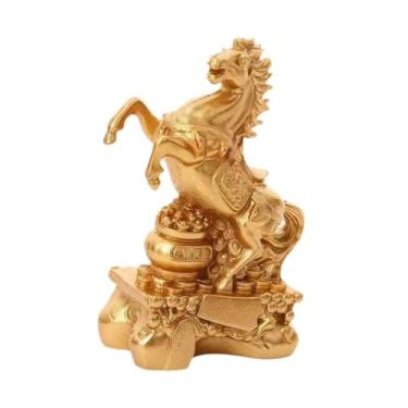 Imagem de Fenteer Estátua de Cavalo, Escultura Animal em PVC, Coleção de Decoração, Ornamento, Estatueta para Quarto, Escritório, Sala de Estar, Lareira, Mesa