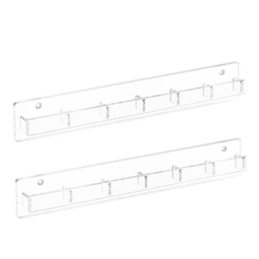 Imagem de KiBcsLic 2x Organizador de Óculos de Sol em Acrílico, Suporte de Parede para Óculos, Organizador Decorativo com 6 Compartimentos para Gravatas com Adesivos