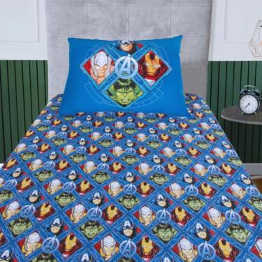 Imagem de Jogo de Lençol Portallar Disney Avengers Joy Fronha 100% Algodão Solteiro Vingadores Joy