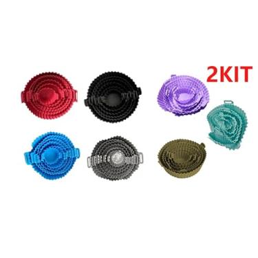 Imagem de Kit 6 Formas de Silicone para Air Fryer | Forma para Fritadeira Elétrica Antiaderente | Acessórios Reutilizáveis Resistentes ao Calor 220 °C(Aleatória-KIT 2)
