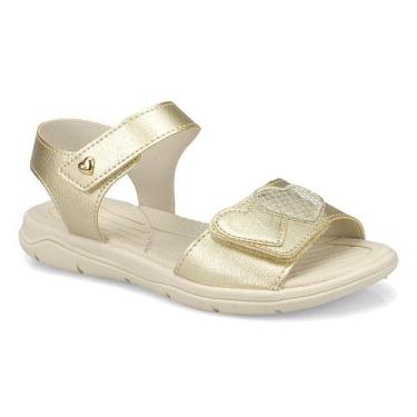 Imagem de Sandália Infantil Feminina Papete Corações - Pequito, Dourado