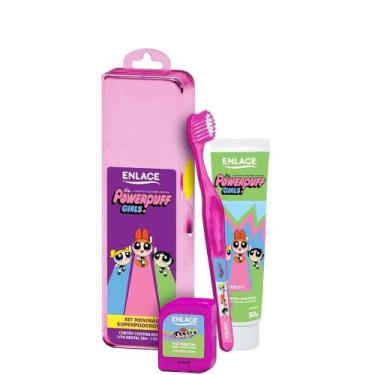 Imagem de Kit Enlace Meninas Superpoderosas Escova + Creme Dental + Fio Dental +