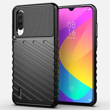Imagem de Capa para XIAOMI Mi A3 Lite Capa,case com escudo resistente,Macio antiderrapante,anti-óleo,Proteção total de capa de telefone -Black