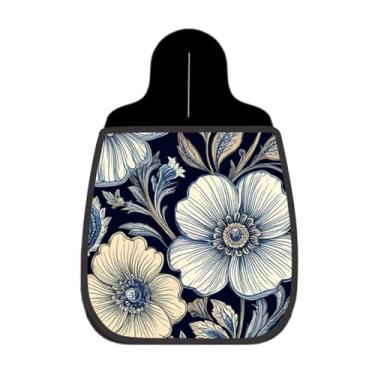 Imagem de Lixeira De Carro Organizador Lixinhocar Floral Elegance Azul Dark