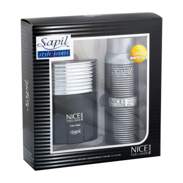 Imagem de Set De Perfume Y Desodorante Sapil Nice Feeling Black Para Hombres