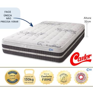 Imagem de Colchão Castor Silver Star  Tecnopedic One Face Casal  138x188x32